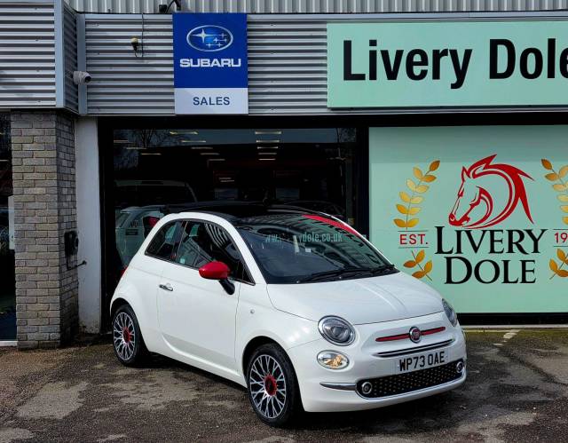 Fiat 500C 1.0 Mild Hybrid Red 2dr Convertible Petrol WHITE